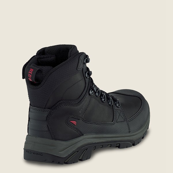 Red Wing Safety Boots Mens Black - Trades - 6-inch Side-zip Waterproof Csa Toe - 9287340-HE